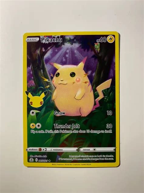 PIKACHU 005 025 POKEMON Celebrations 25th Anniversary Card Full Art