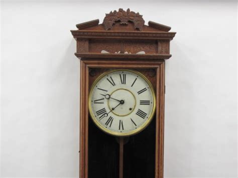 Oak Gilbert “defender” Carved Wall Regulator Clock Price Guide