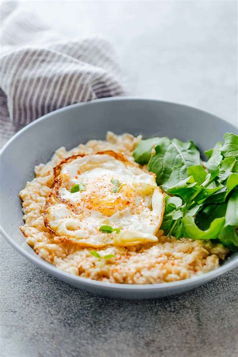 Savory Garlic Oats With Masala Fried Egg 10 Minute Breakfast Recipe