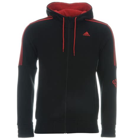 Adidas Three Stripe Logo Hoody Zip Hoodie Sweatshirt Casual Fashion