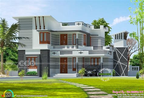 Decorative Style 1700 Square Feet Modern Home Kerala Home Design And Floor Plans