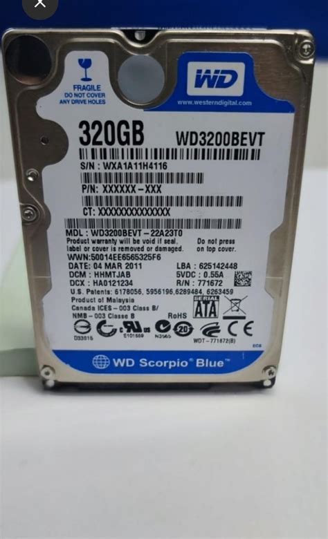 Western Digital 320 Gb 2 5 Hard Disk Drive Computers And Tech Parts And Accessories Hard Disks