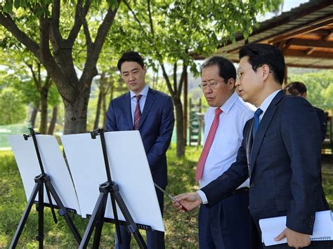 홍준표 시장 달성군 하빈면 대구농수축산물 도매시장 이전 예정지 방문 Save Internet 뉴데일리