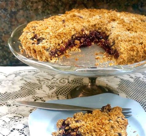 Blueberry Tart With Oat Crumb Crust — Ronnie Fein Blueberry Tart Lemon Bread Pastry Crust