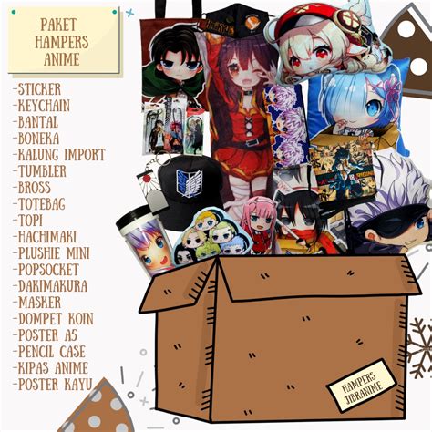 Jual Paket Merchandise Anime Hampers Fan Kit Jujutsu Kaisen