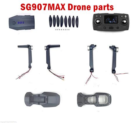 SG907 MAX SG907MAX RC 드론 예비 부품 블레이드 충전 라인, 원격 제어 수신 보드 암 쉘|부품 & 액세서리 ...