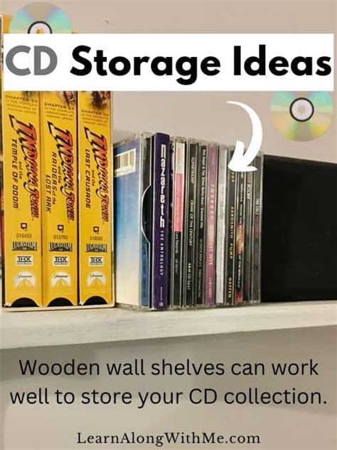 CD-Storage-Ideas-wooden-wall-shelves - Learn Along with Me