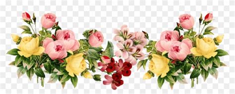 Flower Transparent Background - Flowers Border Line Png - Free ...