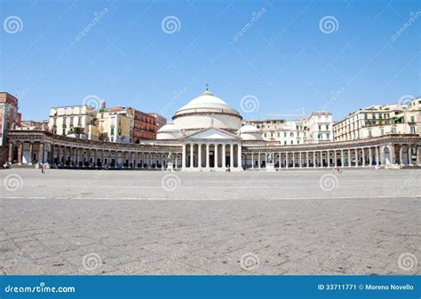 Piazza Del Plebiscito Naples Italy Stock Image Image Of European