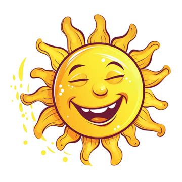 Smiley Sun Vector Hd Images Cartoon Sun Smiley Face Expression Element