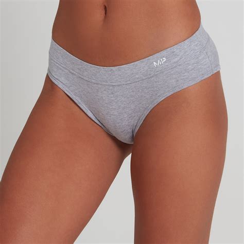 MP Women S Cotton Bikini Brief Grey Marl