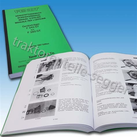 Traktorenteile Segger Werkstatthandbuch F R Fendt Ger Tetr Ger F