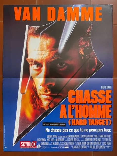 AFFICHE CHASSE A L HOMME John WOO Jean Claude VAN DAMME 40x60cm EUR 15