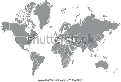 Detailed World Map Borders States Isolated Stock Vector (Royalty Free ...