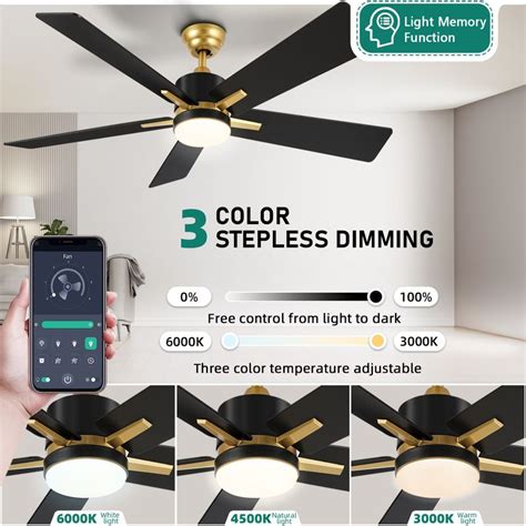 Yitahome Inch Smart Ceiling Fan With Lights Remote And App Control