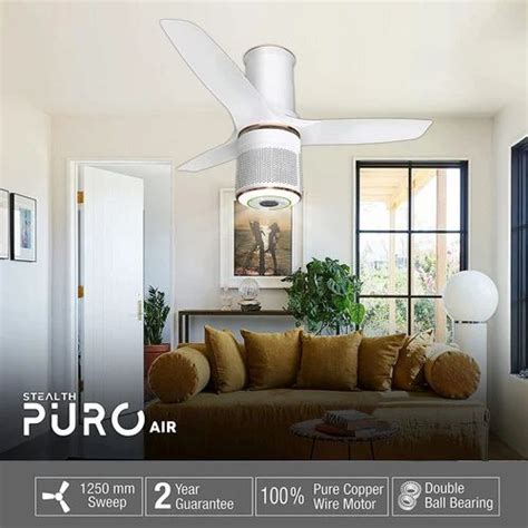 Havells Stealth Puro Air 1250mm Ceiling Fan With Air Purifier Remote