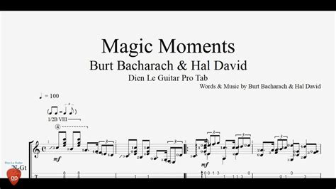 Magic Moments Guitar Tabs YouTube