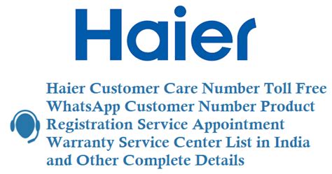 Haier Customer Care Number Toll Free Number WhatsApp Customer Number Product Registration ...