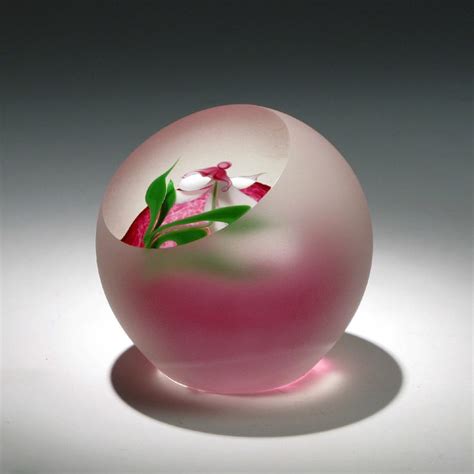 Correia Art Glass Paperweight Orchid Limited Edition 24200 Glass Paperweights Glass Art