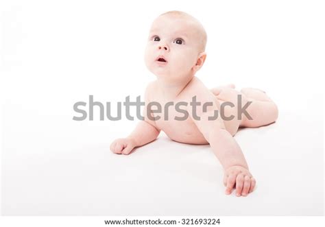 Naked Smiling Baby Lying On His Stock Photo 321693224 Shutterstock