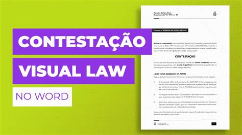 Contesta O Visual Law No Word Passo A Passo Youtube