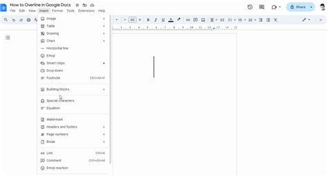 How To Overline In Google Docs X Bar