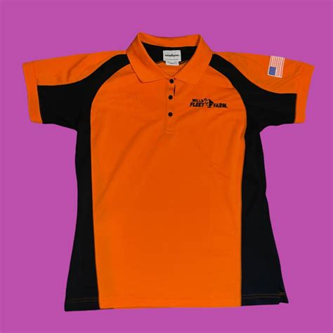 Fleet Farm Halloween Costume Orange And Black Polo Depop