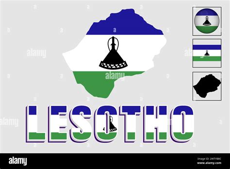 Fondo blanco y lesotho Imágenes vectoriales de stock Alamy