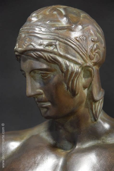 Bust Of Ares Borghese Bronze Patina 18 X 13in Handmade In Europe