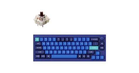 Keychron Q Swappable RGB Backlight Knob ISO Hot swap Gateron G Pro Brown billentyűzet kék Q