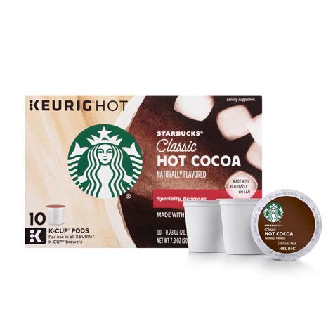Starbucks Classic Hot Cocoa K Cup For Keurig Brewers Box Of Total K Cup Pods