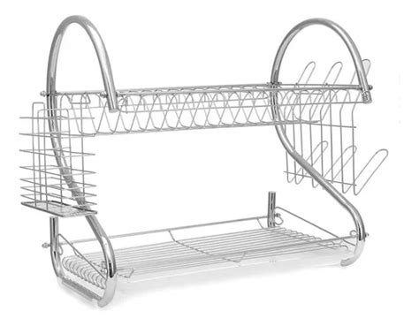 Estante Para Platos De Niveles Con Moderna Bandeja De Goteo