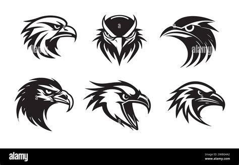 Head of raven. Crow abstract character illustration. Graphic logo