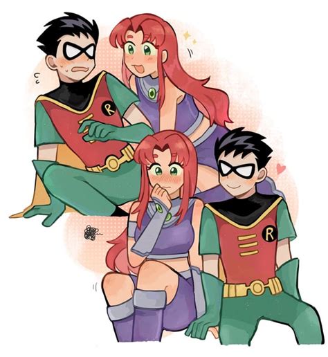 Robin And Starfire Fanart By Ghostface Rteentitans