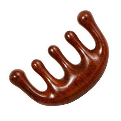 Sandalwood Massage Comb 5 Widen Teeth Relieve Fatigue Meridian Head Comb Massager