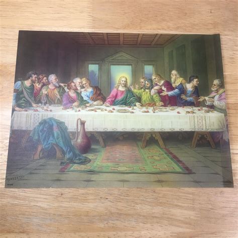 Vtg The Last Supper Brunozetti Calendar Art Litho Print Poster 1545 12