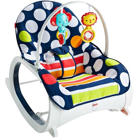 Fisher Price Infant To Toddler Rocker Navy Dot