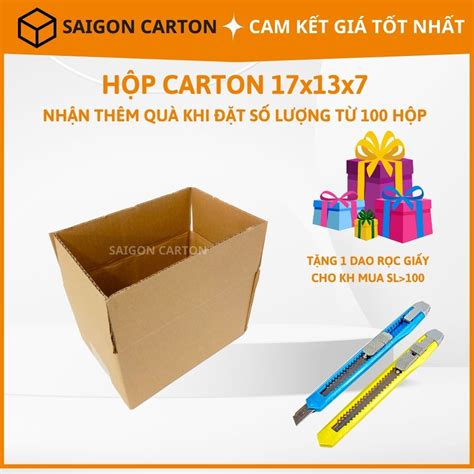 Hộp Carton đóng Gói Hàng Cho Shop Online Size 17x13x7 Cm Mua 100 Tặng