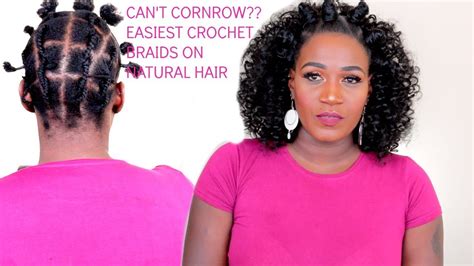 Easy Bantu Knots Threading Method Crochet Braids On Natural Hair No