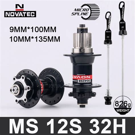 NOVATEC Micro Spline Hub 32 Holes MTB MS Cubes Axle Boost 12 Speed