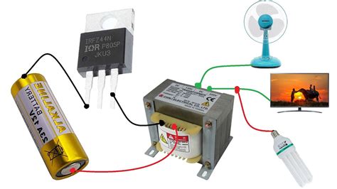 How To Make Simple Inverter 12v To 220v Irfz44n No Ic Youtube