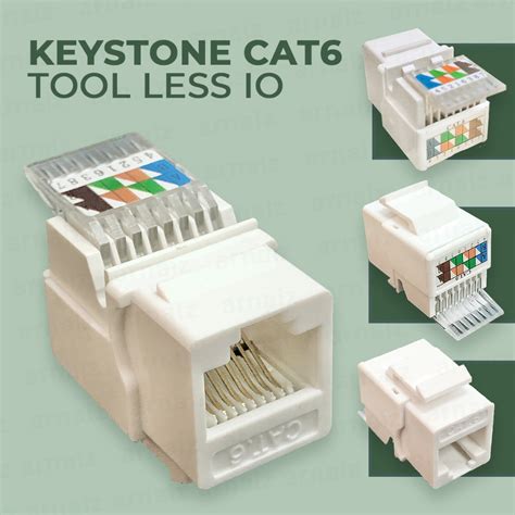 Cat Io Keystone Jack Rj Tool Less Type Unshielded Utp Network Jack