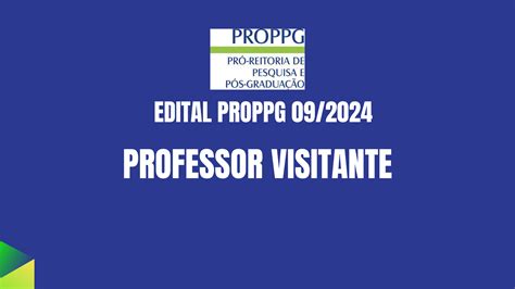 Pr Reitoria De Pesquisa E P S Gradua O Proppg Edital Proppg