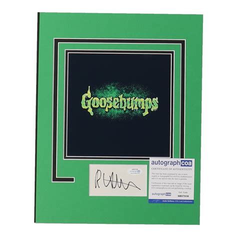 R L Stine Signed Goosebumps X Custom Matted Cut Display Acoa