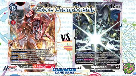 Digimon Tcg Final Store Championship Chaosdramon X Black Vs Alphamon