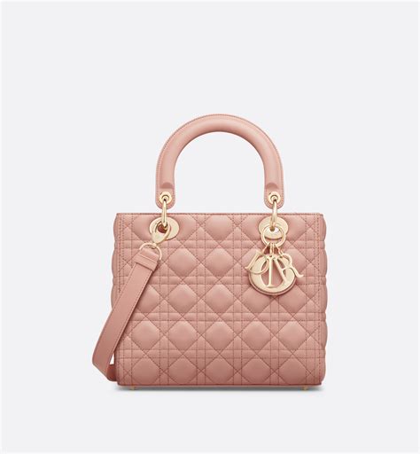 37 Images De Christian Dior Sac My Lady Dior Cuir Dagneau Cannage Blush