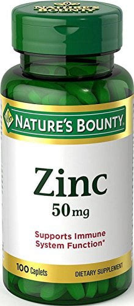 Nature S Bounty Immune Health Zinc Caplets Mg Ct Walmart