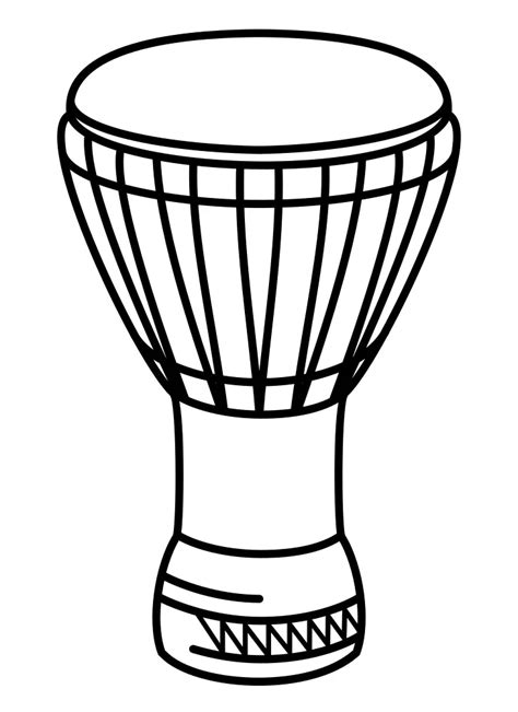 Djembe Coloring Page