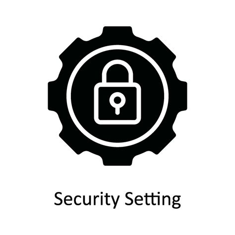 Security Setting Vector Solid Icon Design Illustration Cyber Security