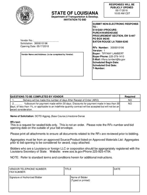 Fillable Online Bid Letting Contracts Open For Bidding Fax Email